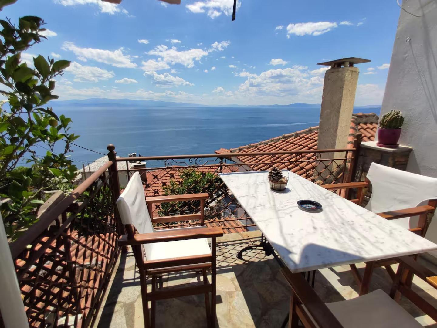 The Pagasetic Balcony - Magestic Sea Cottageヴォロス エクステリア 写真